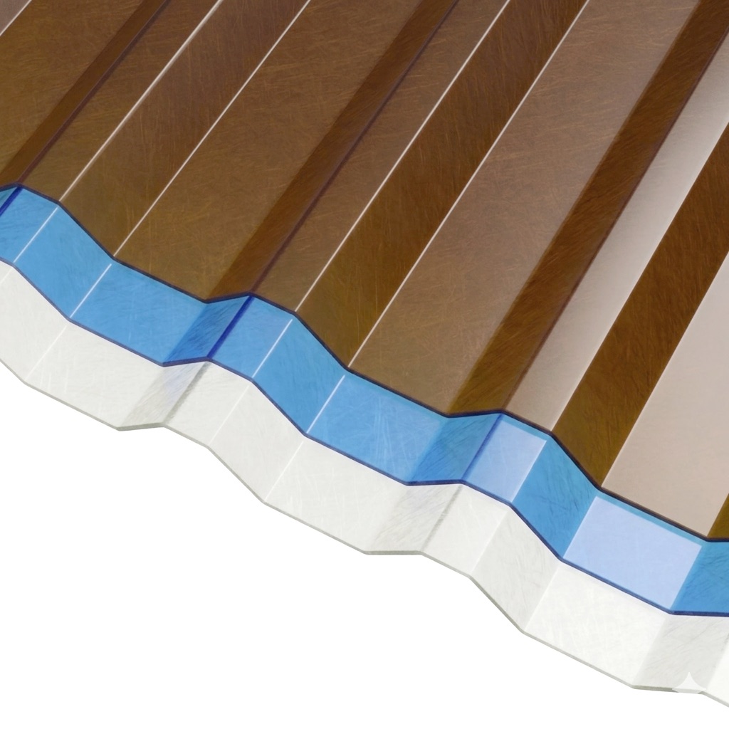 Композитный светопрозрачный профилированный лист профиль 311 — 42/200/1000 (1070) мм